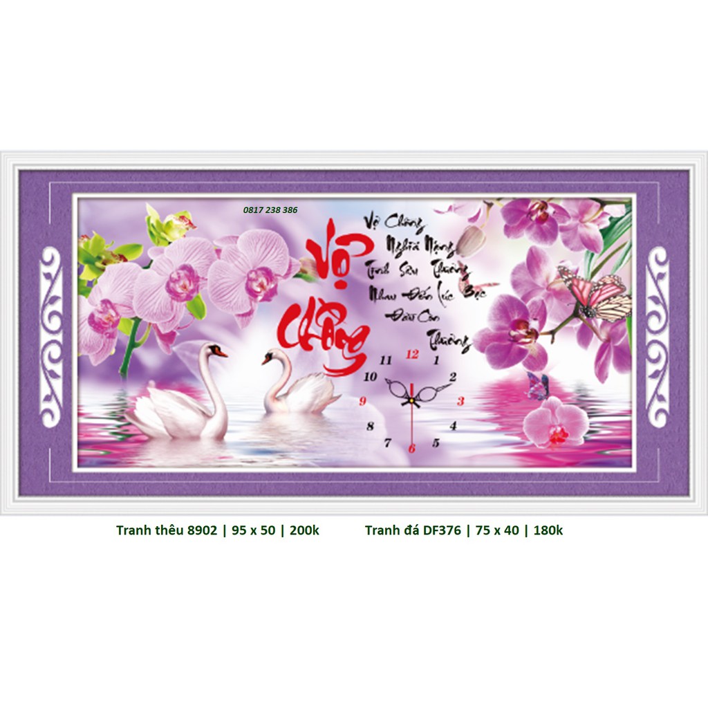 (Xả kho) Tranh thêu chữ thập vợ chồng mẫu mới | BigBuy360 - bigbuy360.vn