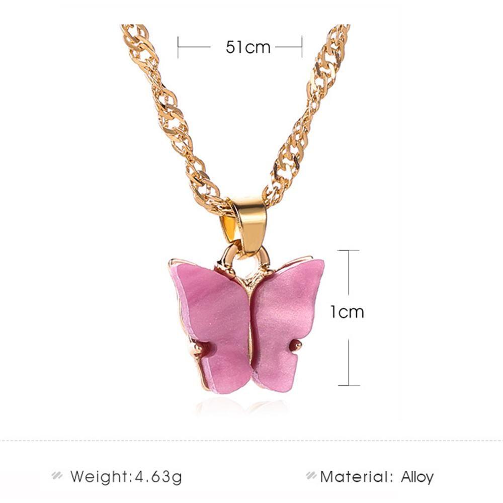 LAY Vòng cổ Mặt Hình Bướm Ngọt Ngào Dễ Thương Thời Trang Cho Nữ