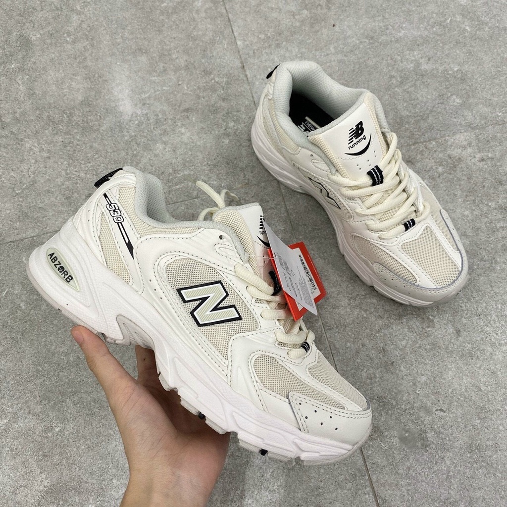 GIÀY THỂ THAO SNEAKER NB 530 KEM BẢN CAO CẤP FULLBOX GIẤY GÓI NAM NỮ+FREESHIP TOÀN QUỐC