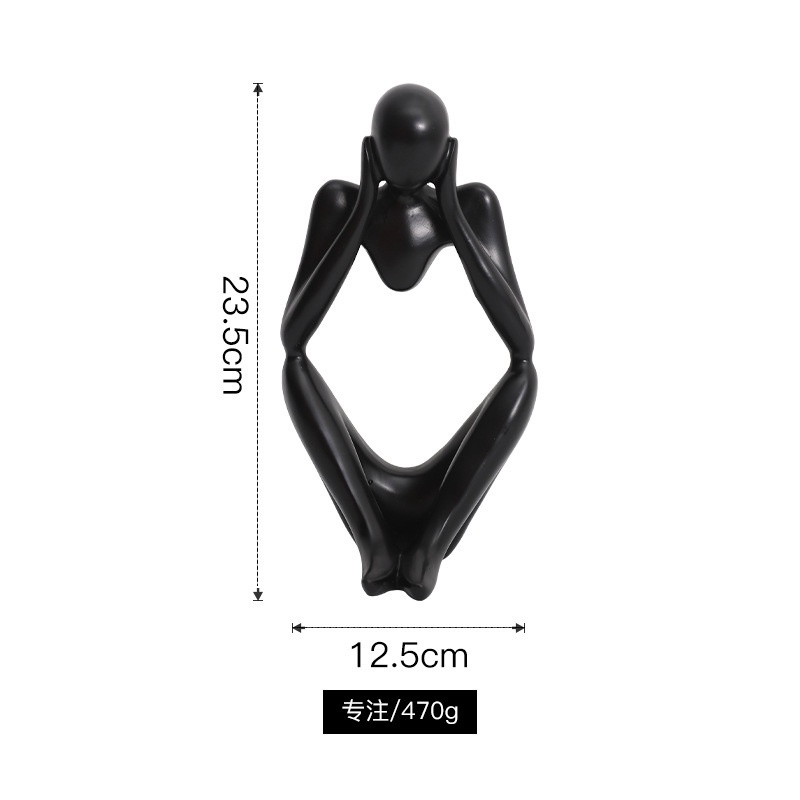 🔥𝐇𝐎𝐓 𝐃𝐄𝐀𝐋🔥Tượng Trầm Tư Suy Nghĩ Phong Cách Trừu Tượng Trưng Bày Tủ Kính MQ-018