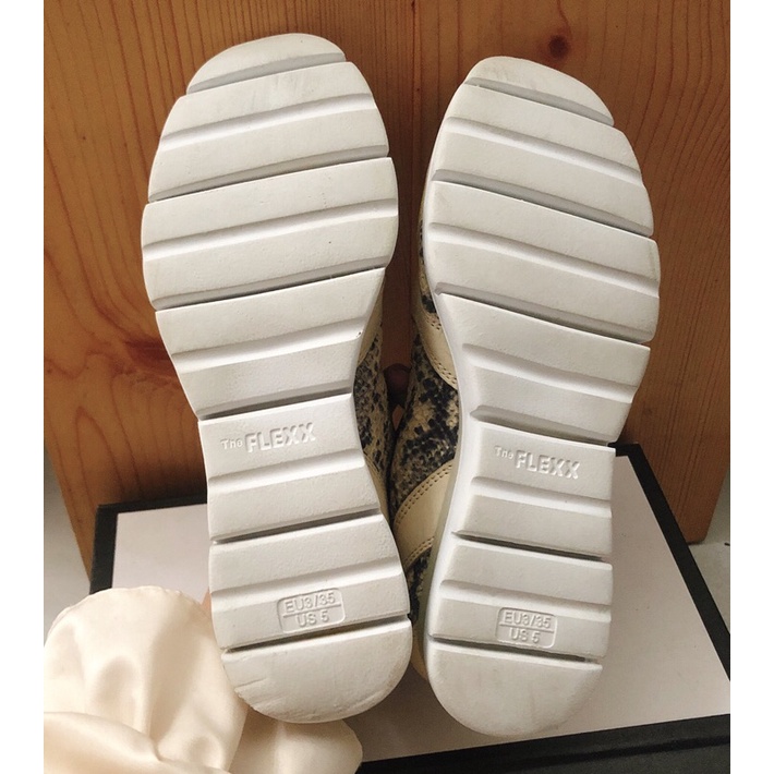 Giày Sneaker Hiệu The Flexx Da Mộc Đế Độn 4phân Size Cô Tấm 34, 35