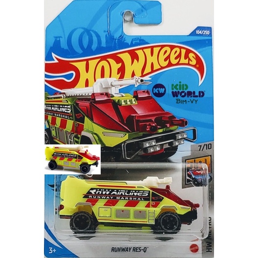 Xe mô hình Hot Wheels basic Cứu hoả Runway Res-Q GHF67, 40K.