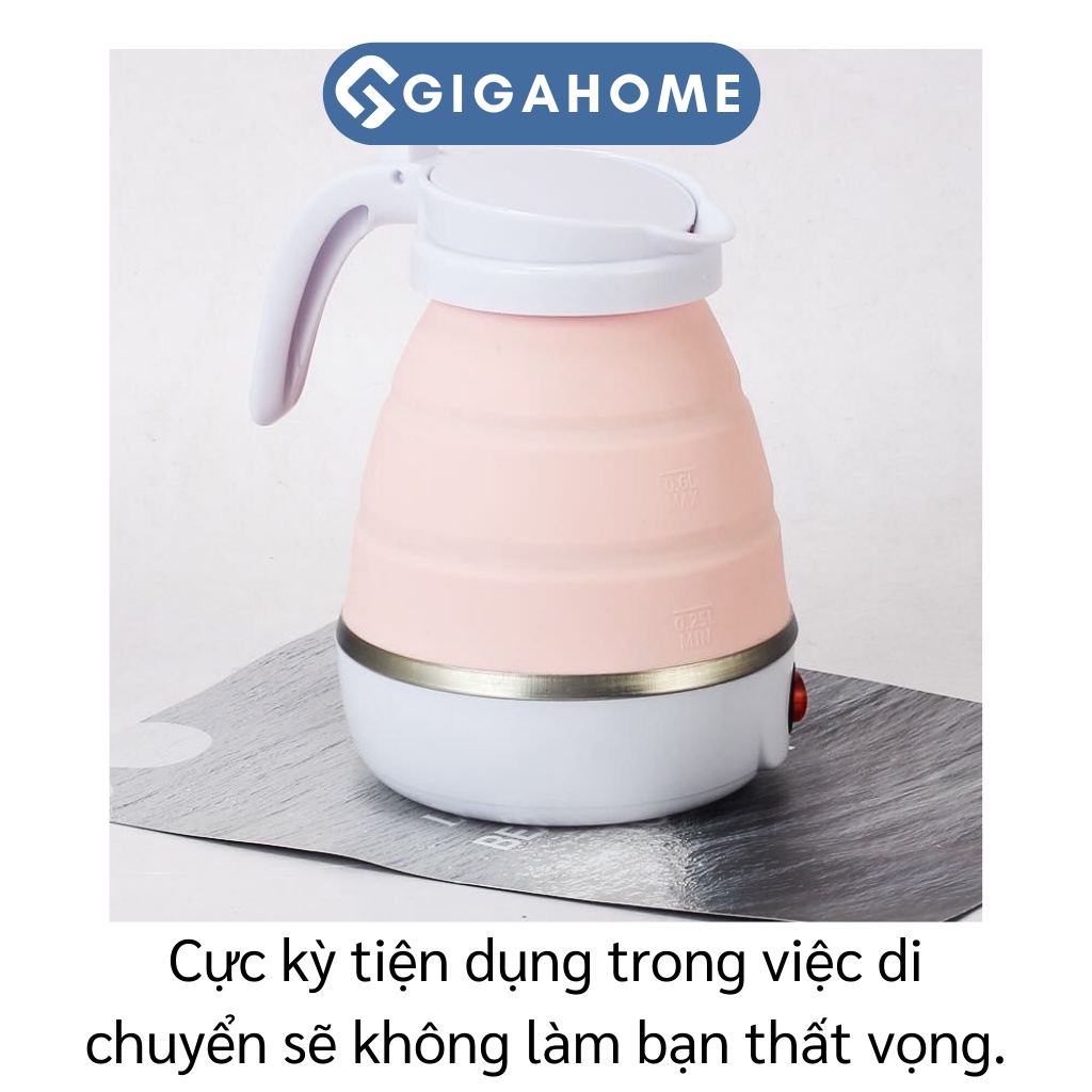 Ấm Đun Nước Siêu Tốc Gấp Gọn GIGAHOME Công Suất Dưới 1000W Dung Tích 600ml  9779