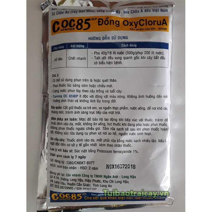 Thuốc phòng nấm bệnh cây Coc85(20gr)