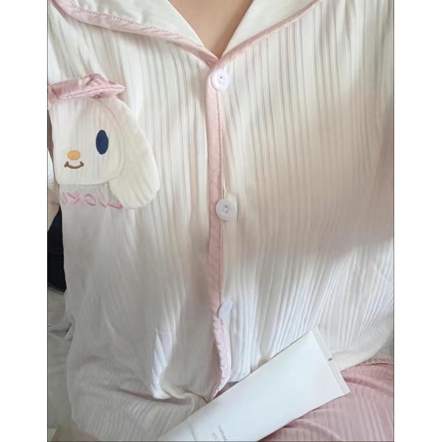 Bộ ngủ pyjama tơ lụa đáng yêu dài tay mát mịn nhẹ tâng🥰 oder 15-20 ngày