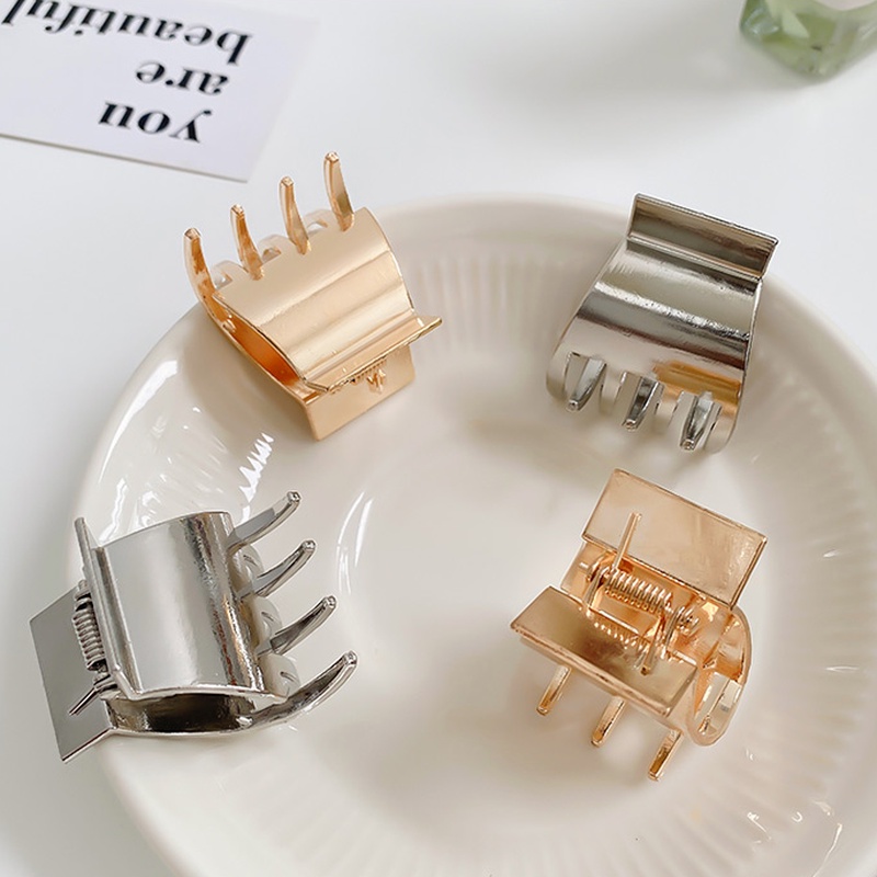 Kẹp tóc hình hàm cá mập nhỏ nhắn bằng kim loại phong cách Hàn Quốc xinh xắn dành cho nữ