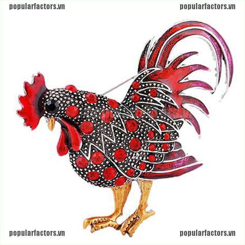 Ghim Cài Áo Hình Gà Trống Xinh Xắn Màu Sắc