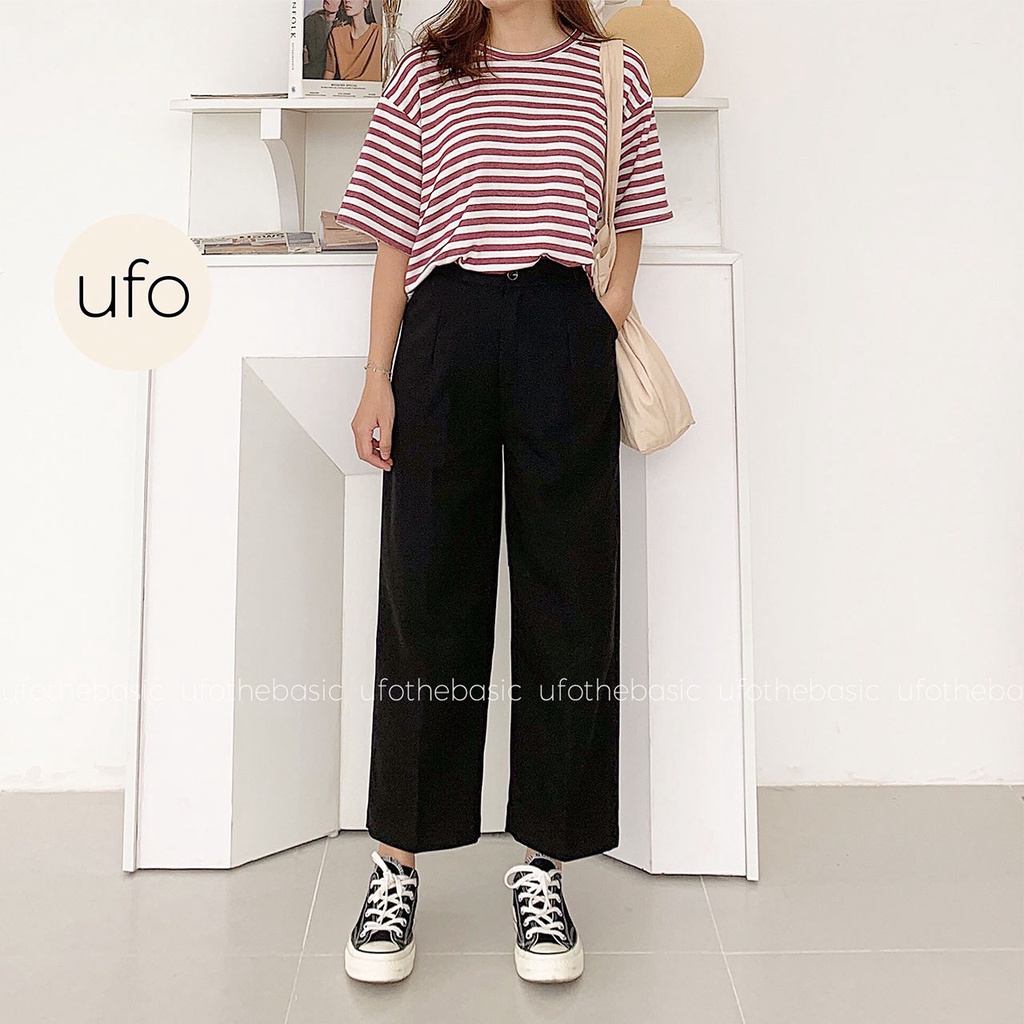 Quần ống rộng dáng suông lửng – Basic Trousers – ufo.thebasic