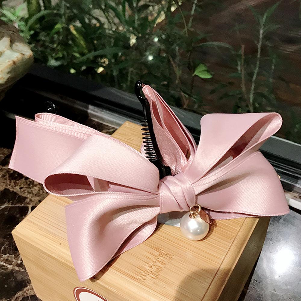 PRESTON Kẹp Tóc Đuôi Ngựa Màu Trơn Thanh Lịch Cho Nữ Giá Đỡ