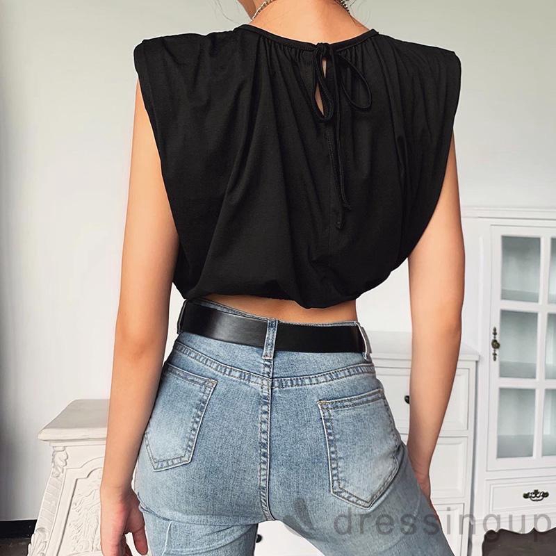 Áo Sát Nách Cổ Tròn Thiết Kế Cột Dây Nữ Tính | BigBuy360 - bigbuy360.vn