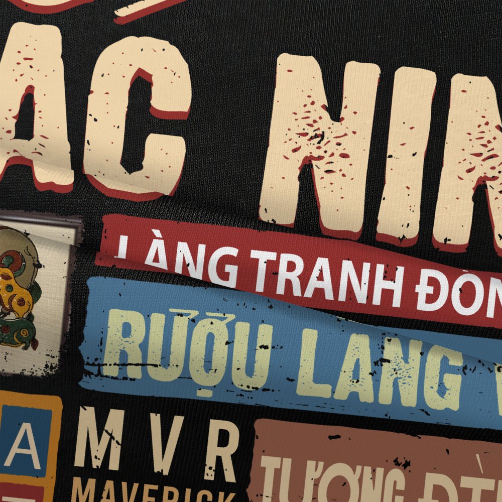 Áo thun Bắc Ninh in 2 mặt Unisex phông rộng cotton ao cặp gia đình du lịch fact UNDER MVR BB4180