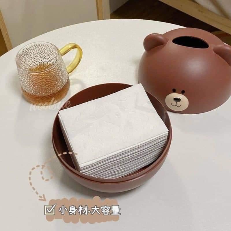 Hộp đựng giấy ăn để bàn hình chú gấu siêu xinh và đáng yêu - tiện lợi- Giá Sỉ .