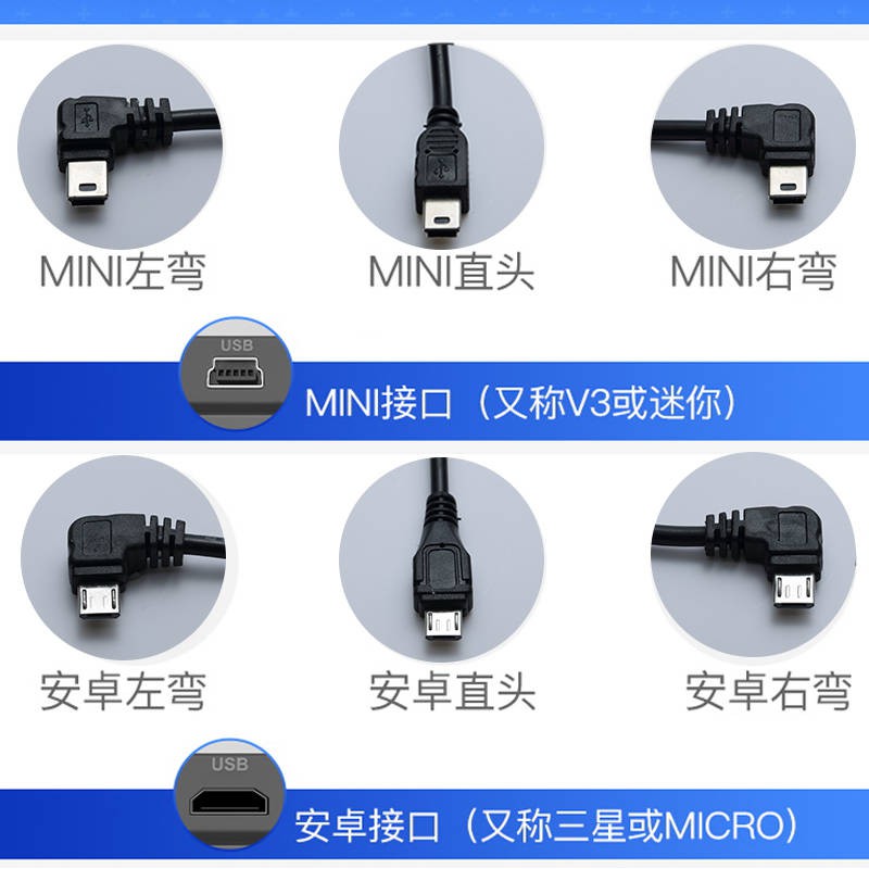 Máy ghi âm lái xe, dây nguồn USB sạc dữ liệu kết nối dữ liệu thuốc lá bật lửa phổ biến, điều hướng, cáp sạc