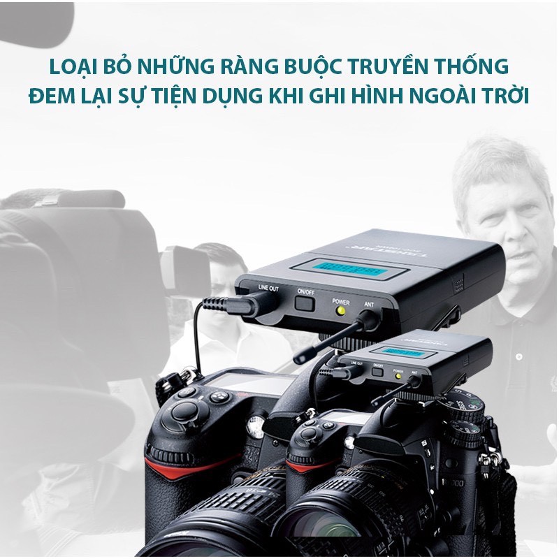 Mic gắn máy quay Takstar SGC-100W, Micro không dây cho máy ảnh, máy quay Takstar SGC-100W.