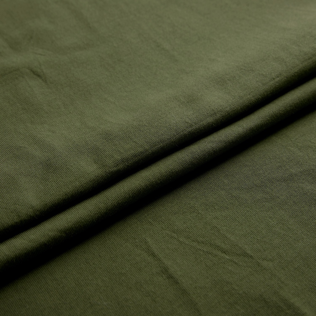 Áo Thun Trơn Gori Basic Tee | Form Rộng Tay Ngắn Xanh Rêu.