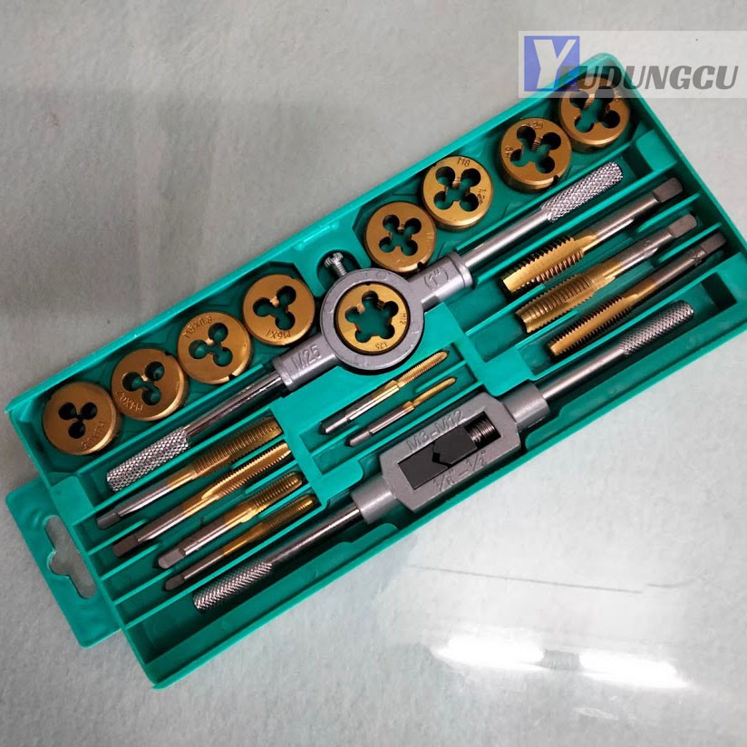 Bộ taro ren ngoài / trong mạ Titan 20 chi tiết.