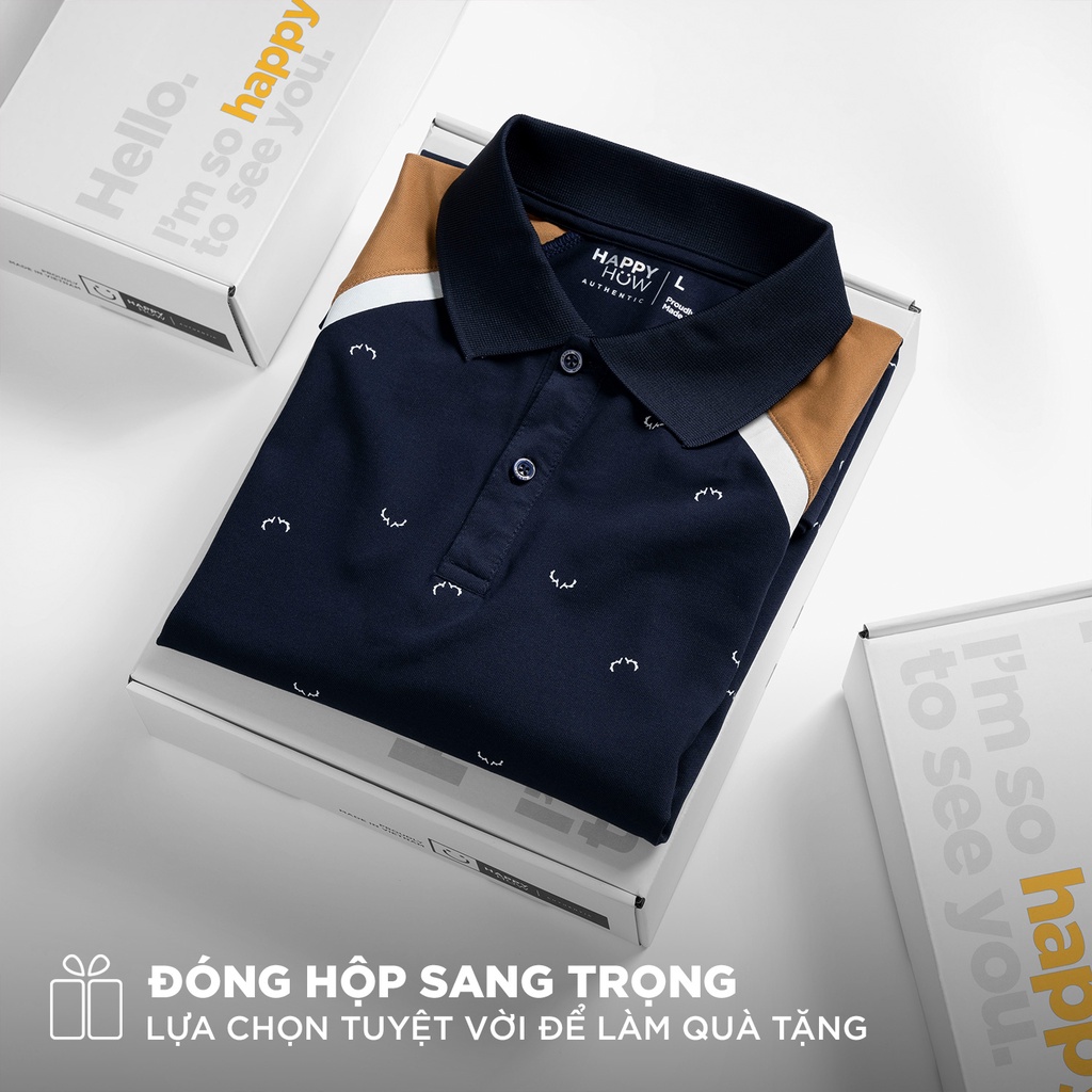 Áo thun POLO nam TOVER phối Nâu vải cá sấu Cotton xuất xịn , chuẩn form , trẻ trung - HAPPYHOW