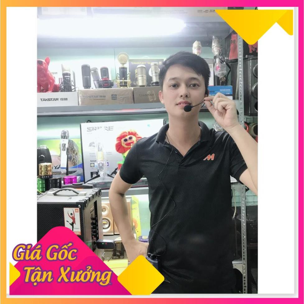 Combo Micro Không Dây Đeo Tai Cài Đầu W14A Trợ Giảng Thuyết Trình Livestream bán hàng Âm Thanh Rõ Nét Bắt Xa 25 Mét