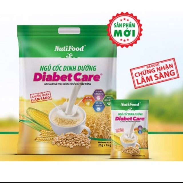 Ngũ cốc DiabetCare dành cho người bị tiểu đường nutifood 25g x 16 gói