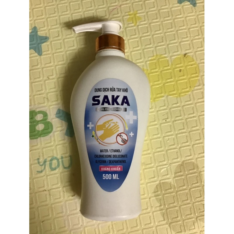 Dung dịch sát khuẩn tay nhanh/ Rửa tay khỏi Saki chlohexidine 500ml