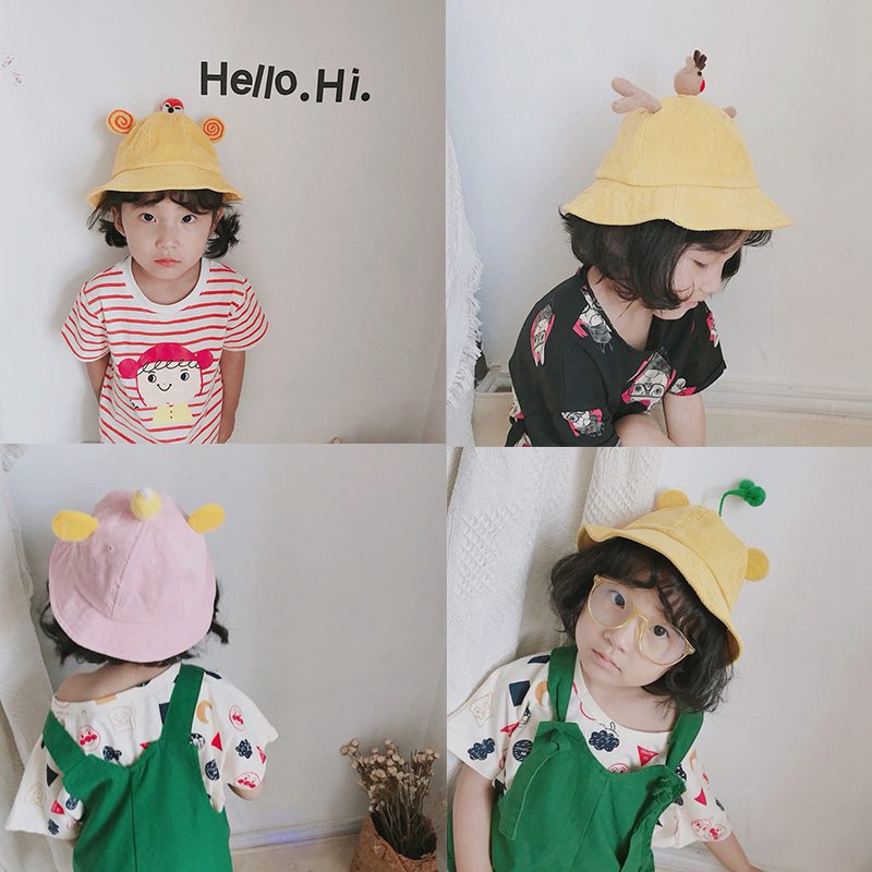Nón Bucket hoạ tiết hoạt hình đáng yêu cho bé