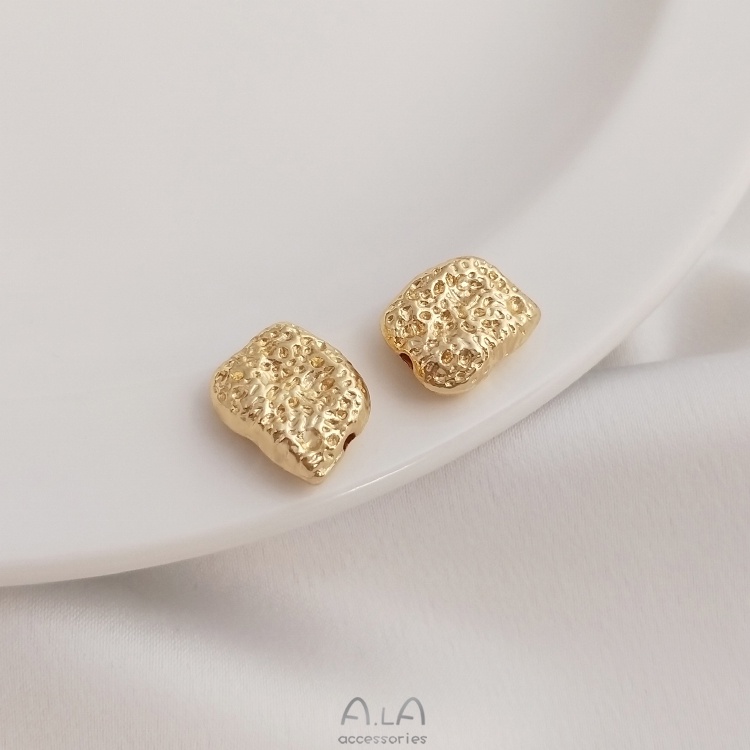 Hạt Đá Màu Vàng 14K Hình Dạng Không Đối Xứng Dùng Làm Trang Sức Thủ Công diy