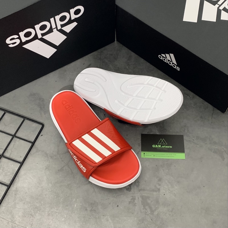 DÉP ADIDAS NỆM QUAI DA ÊM ÁI TUYỆT ĐẸP - Full box hcm bảo hành 3 tháng