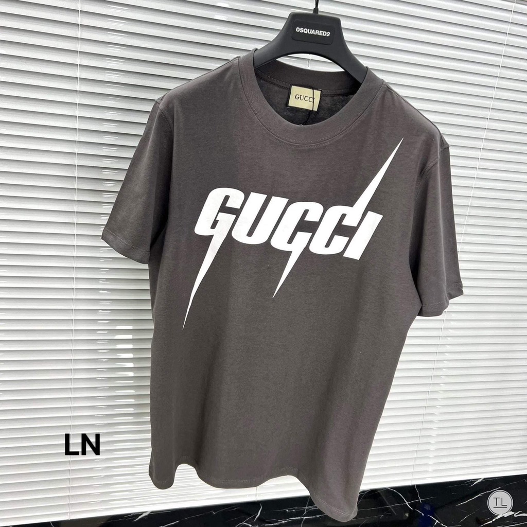 [ SẴN HÀNG +GIÁ RẺ ] Áo Phông Nam Nữ  Gu.cci in Chữ Xanh Phong Cách Thời Trang 4 mùa Quang Minh