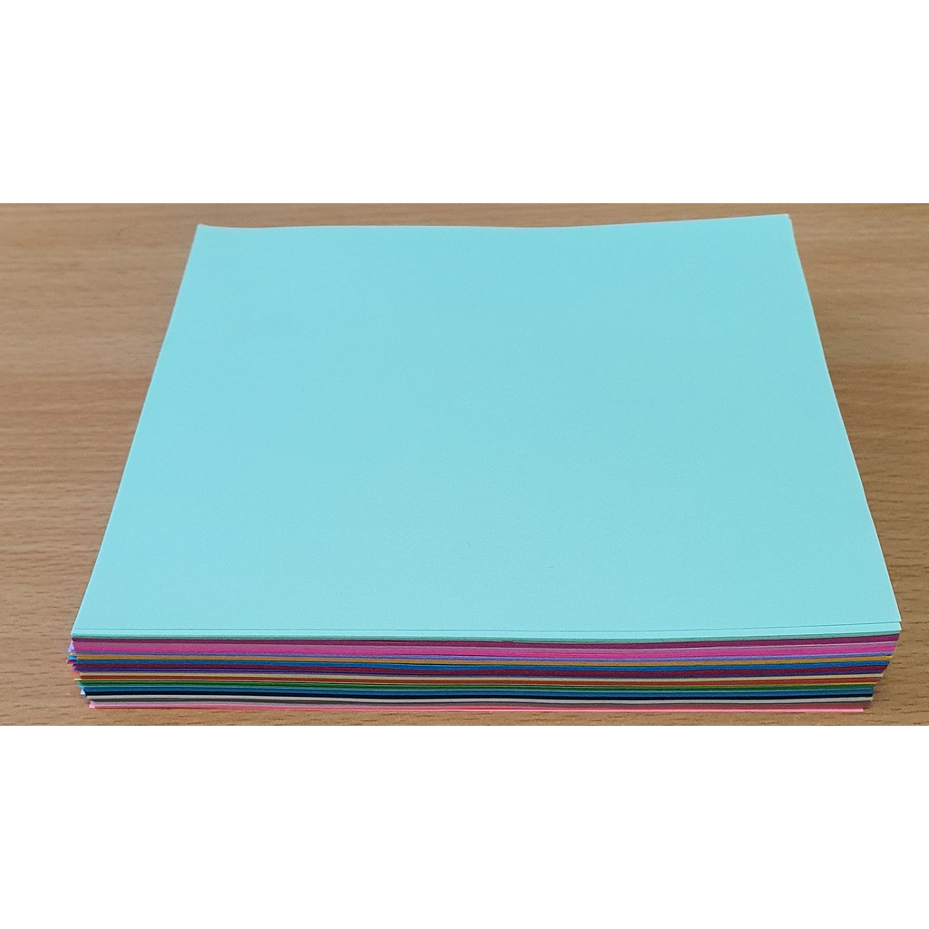 Giấy Vuông Gấp Origami 20 màu 100 tờ  Kích Thước 15x15cm
