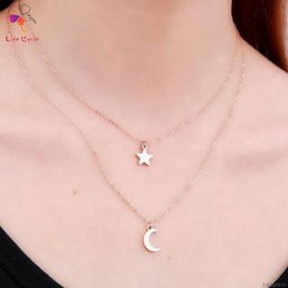 Dây chuyền mặt trăng ngôi sao thời trang Hàn Quốc