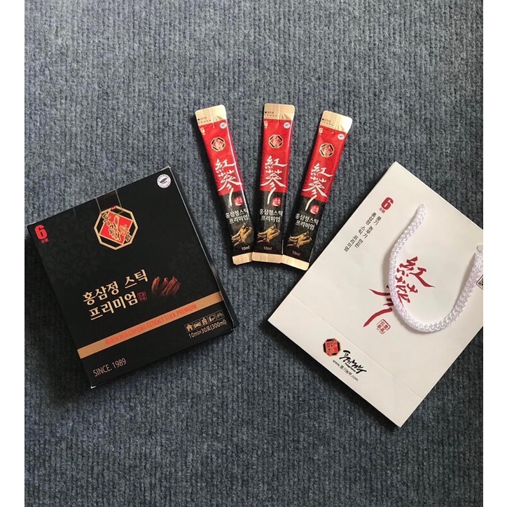Hồng Sâm 6 Năm Cao Cấp KOREA RED GINSENG EXTRACT STICK PREMIUM 30 gói*10ml