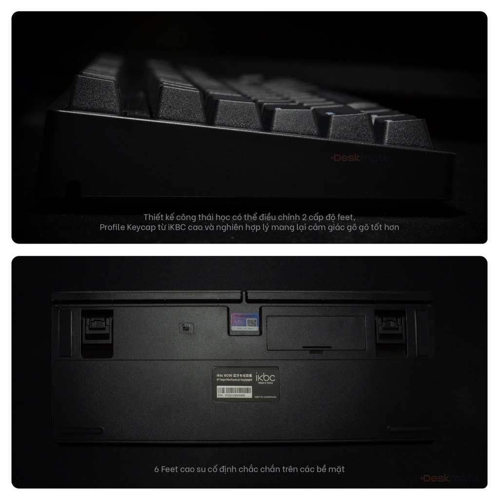 Bàn phím cơ không dây iKBC W210 Office Wireless 2.4G - Cherry MX
