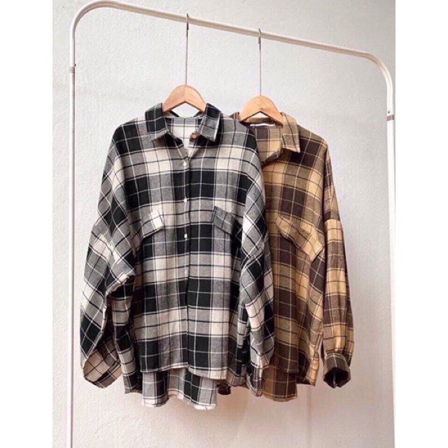 Áo Sơ Mi Caro🛑FREESHIP🛑GIAM 10K Áo Sơ Mi FreesizePhong Cách [ẢNH THẬT + VIDEO] | BigBuy360 - bigbuy360.vn