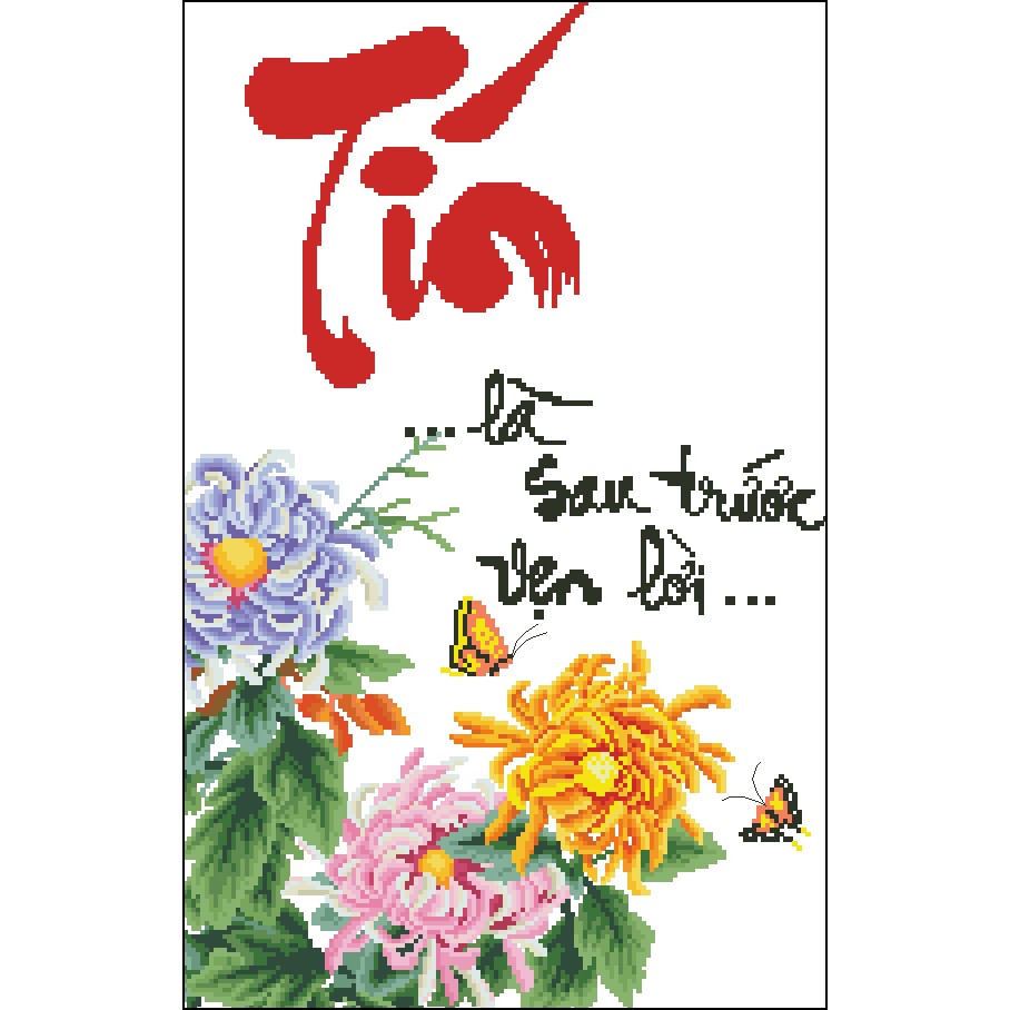 Tranh Thêu Chữ Thập Tín 1
