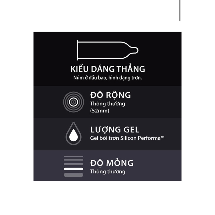 Bao cao su Durex Performa 3 bao