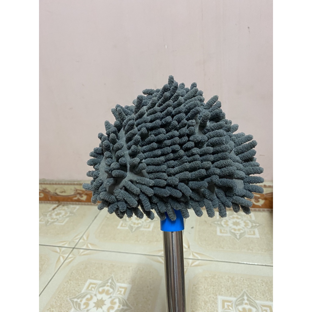 CHỔI LAU ĐA NĂNG VẢI MỀM HÌNH TAM GIÁC - LAU TRẦN NHÀ, LAU TƯỜNG, LAU XE, LAU TỦ