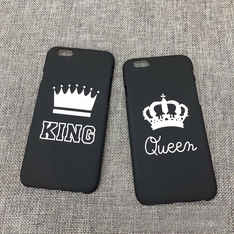 Ốp điện thoại in chữ King/Queen dành cho iPhone 5 6 6S 7 8 Plus