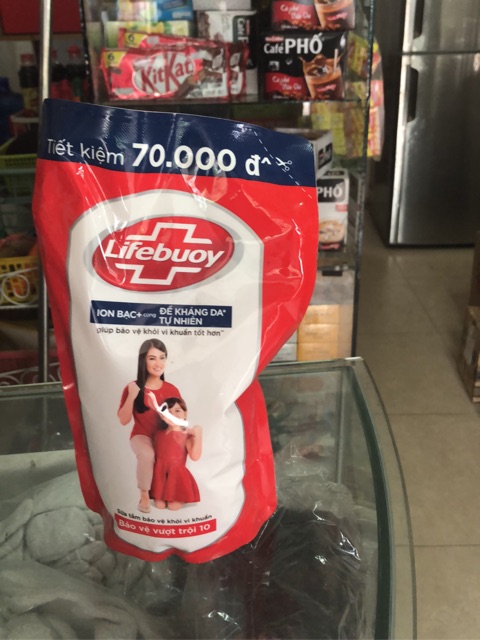 Sữa tắm Lifebuoy túi 850g, chai 1100g date 6/2022 (màu xanh, đỏ)