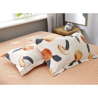 [VẢI SIÊU ĐẸP] BỘ CHĂN GA GỐI POLY COTON QUẢ ĐÀO SIÊU CUTE