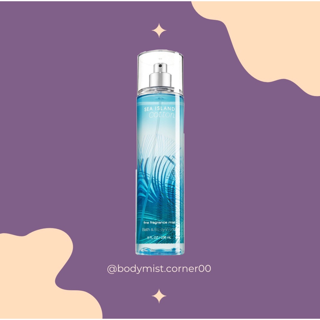 ʙᴏᴅʏ ᴍɪsᴛ ᴄᴏʀɴᴇʀ ☺ Xịt Thơm Toàn Thân Bath And Body Works - SEA ISLAND COTTON 30ml/50ml/100ml