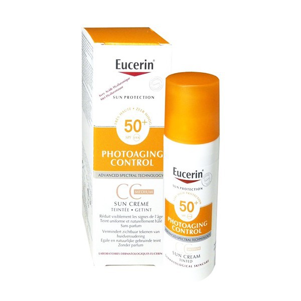 EUCERIN -KEM TRANG ĐIỂM CHỐNG NẮNG 50ML - SUN FACE TINTED CC CREAM SPF50+(FAIR)