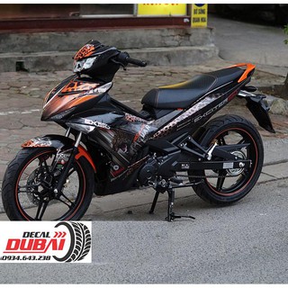 Tem Trùm Xe Exciter 150 Jaguar Cam Đen mẫu mới nhất
