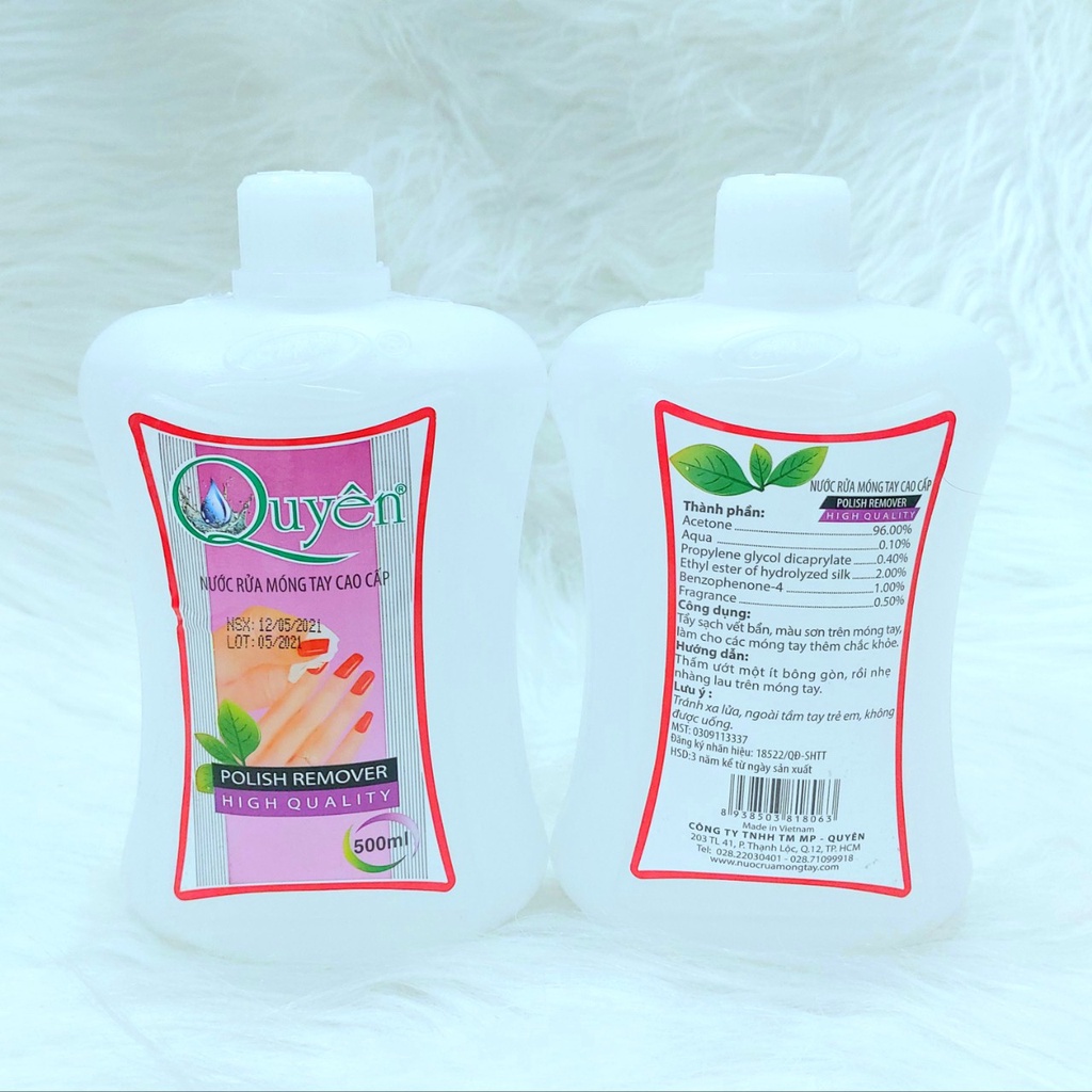 Nước Rửa Móng - Axeton - QUYÊN - Hàng Loại 1 cao cấp 1000ml & 500ml & 125ml