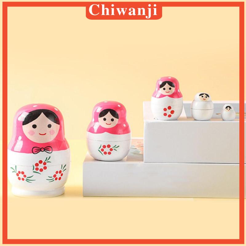 Bộ 5 Búp Bê Nga Bằng Gỗ Dùng Trang Trí Tiệc