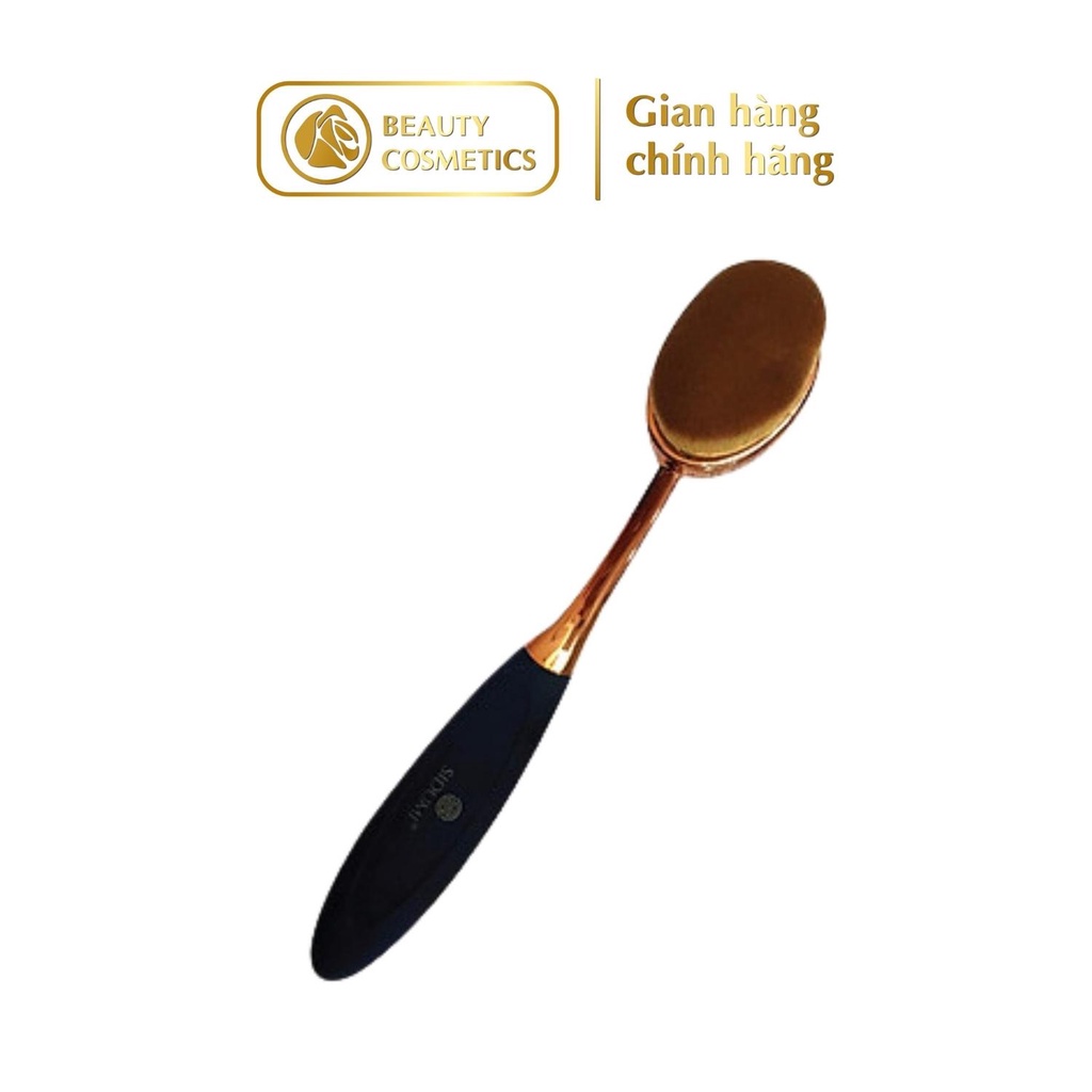 Cọ trang điểm Sidumi đánh khối tán kem nền Oval 5 siêm mềm chính hãng Hàn Quốc túi 1 cây SDM CO05