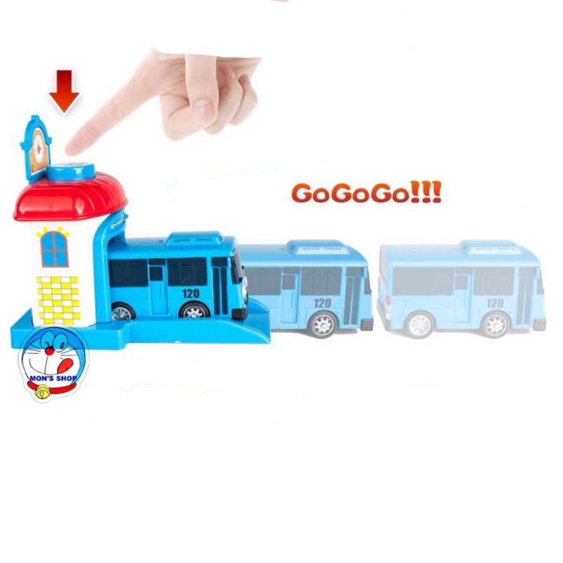 Hộp 4 chiếc xe buýt Tayo - little bus hoạt động bằng lực đẩy siêu hot