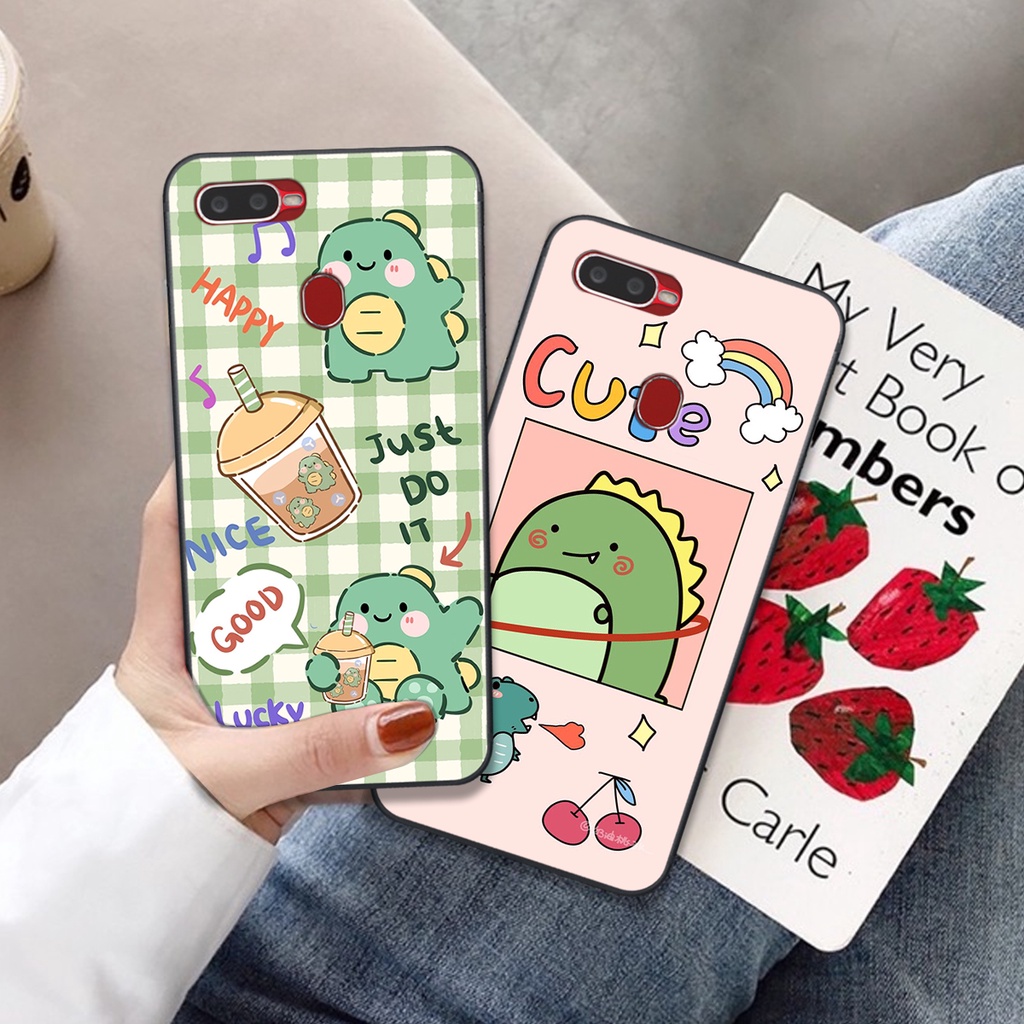 Ốp lưng Oppo A5S - A7 - F9  in hình khủng long cute