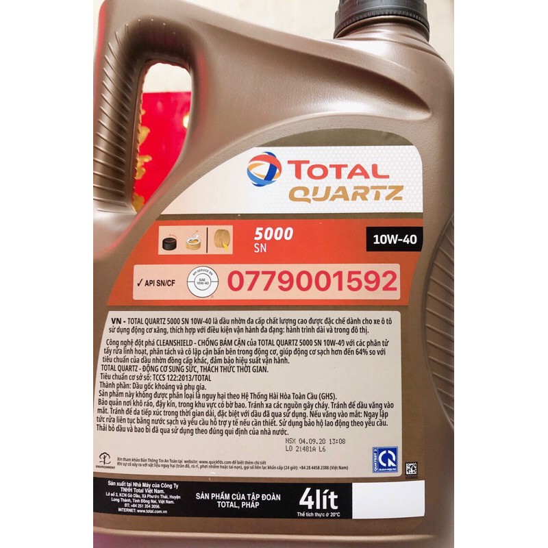 Nhớt Total Quart 5000 10W40