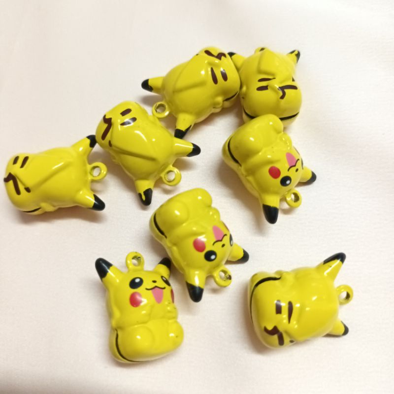 Chuông hình gấu, pikachu, hoạt hình có móc treo làm handmade, phụ kiện trang trí dễ thương