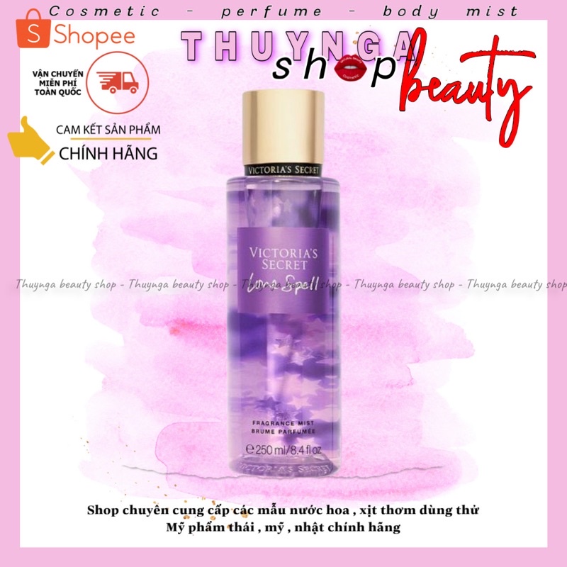 Xịt thơm hương nước hoa toàn thân body mist Victoria Secret Love Spell 10ml #тнυynga.вeaυтyѕнop
